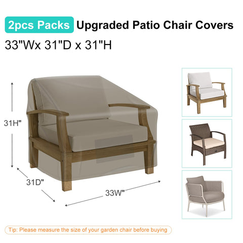 BROSYDA lawn chair cover shows strap closure for secure fit in wind.