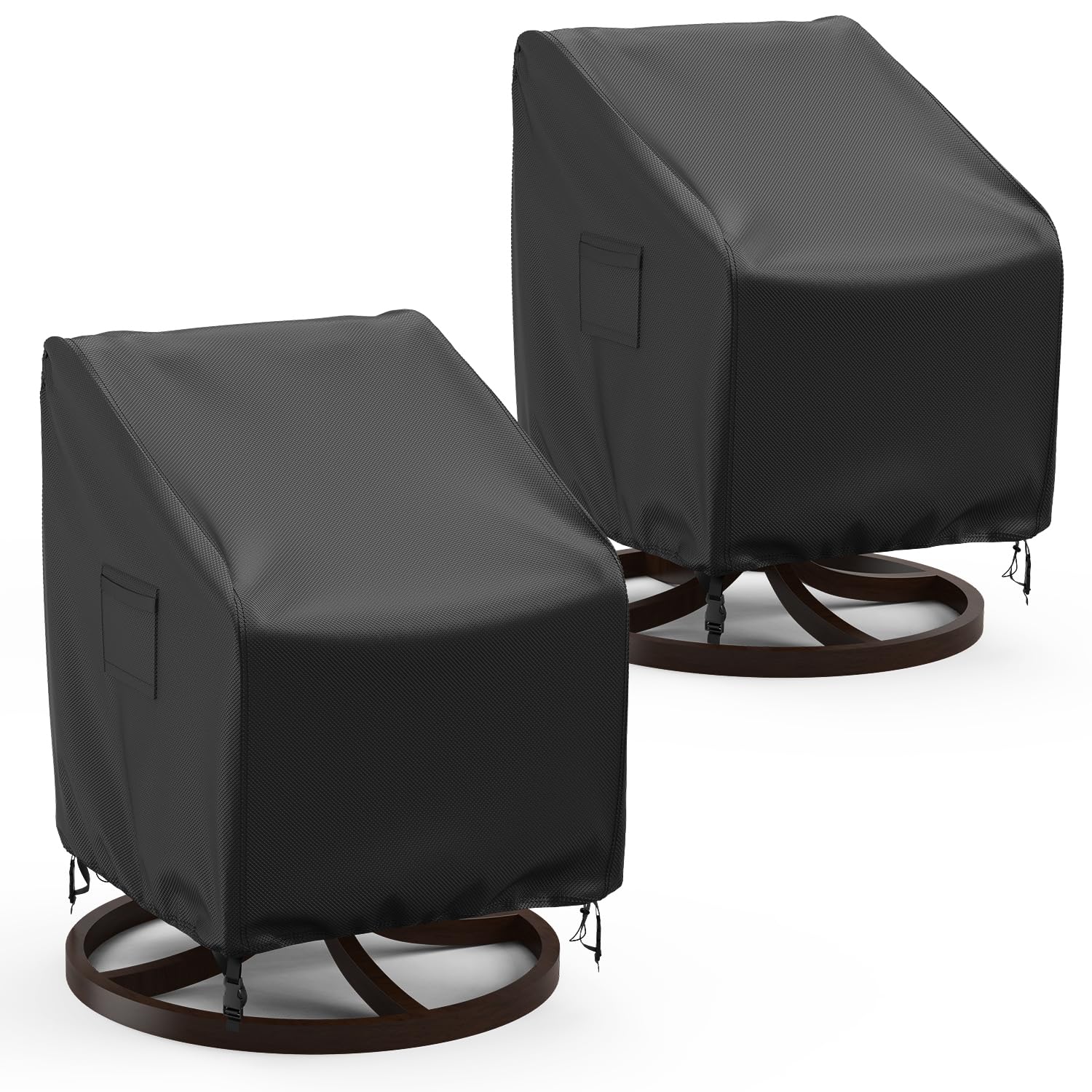 BROSYDA outdoor swivel lounge cover close-up waterproof layer protects furniture.