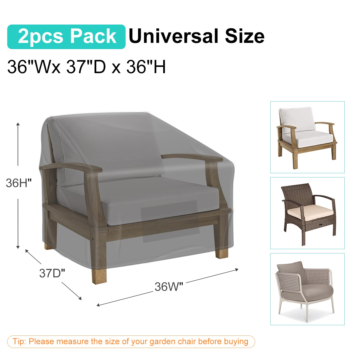 BROSYDA chair cover with bottom buckle straps securing a chair