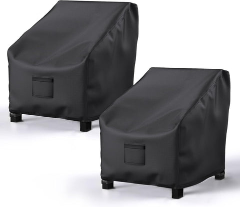 BROSYDA patio chair cover waterproof two-pack shields outdoor chairs from rain and sun.