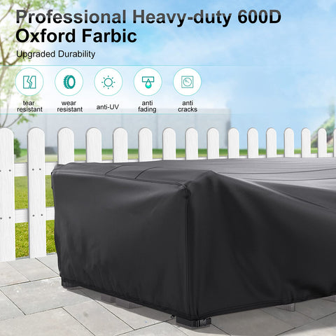 BROSYDA rectangular cover resists sun and UV damage for year-round protection.