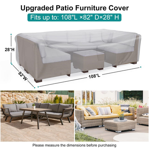 BROSYDA patio cover with wind buckles securing furniture on windy days