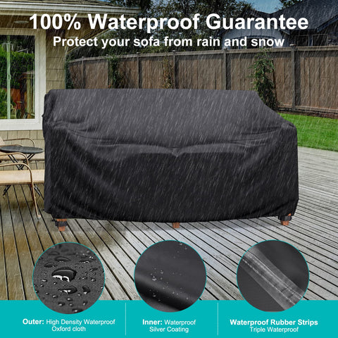 BROSYDA 85-inch cover fits three-seat sofas well.