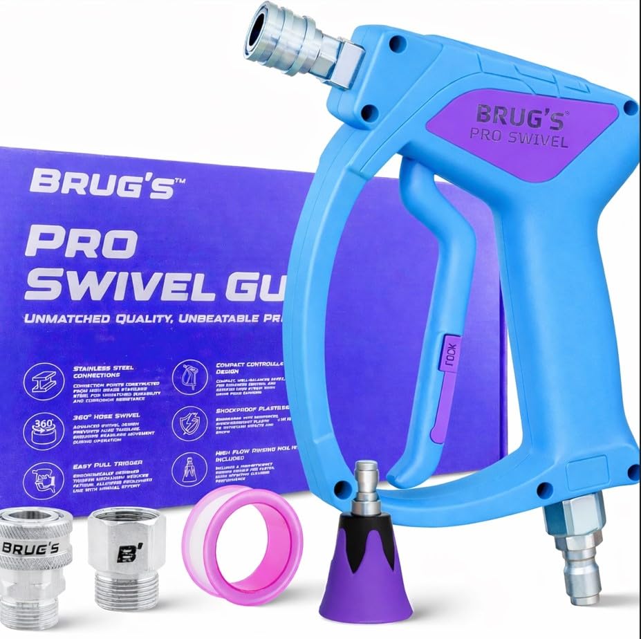 Brug's Pro Swivel Gun body design showing durable construction for long-term use.