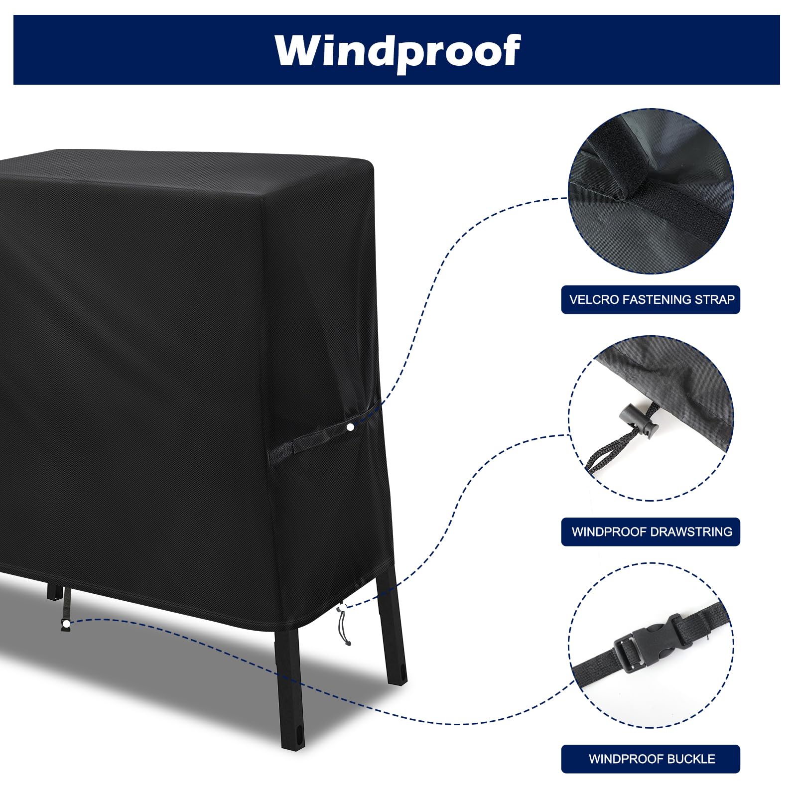 bruwaa cover features double-stitched seams for enhanced water resistance.