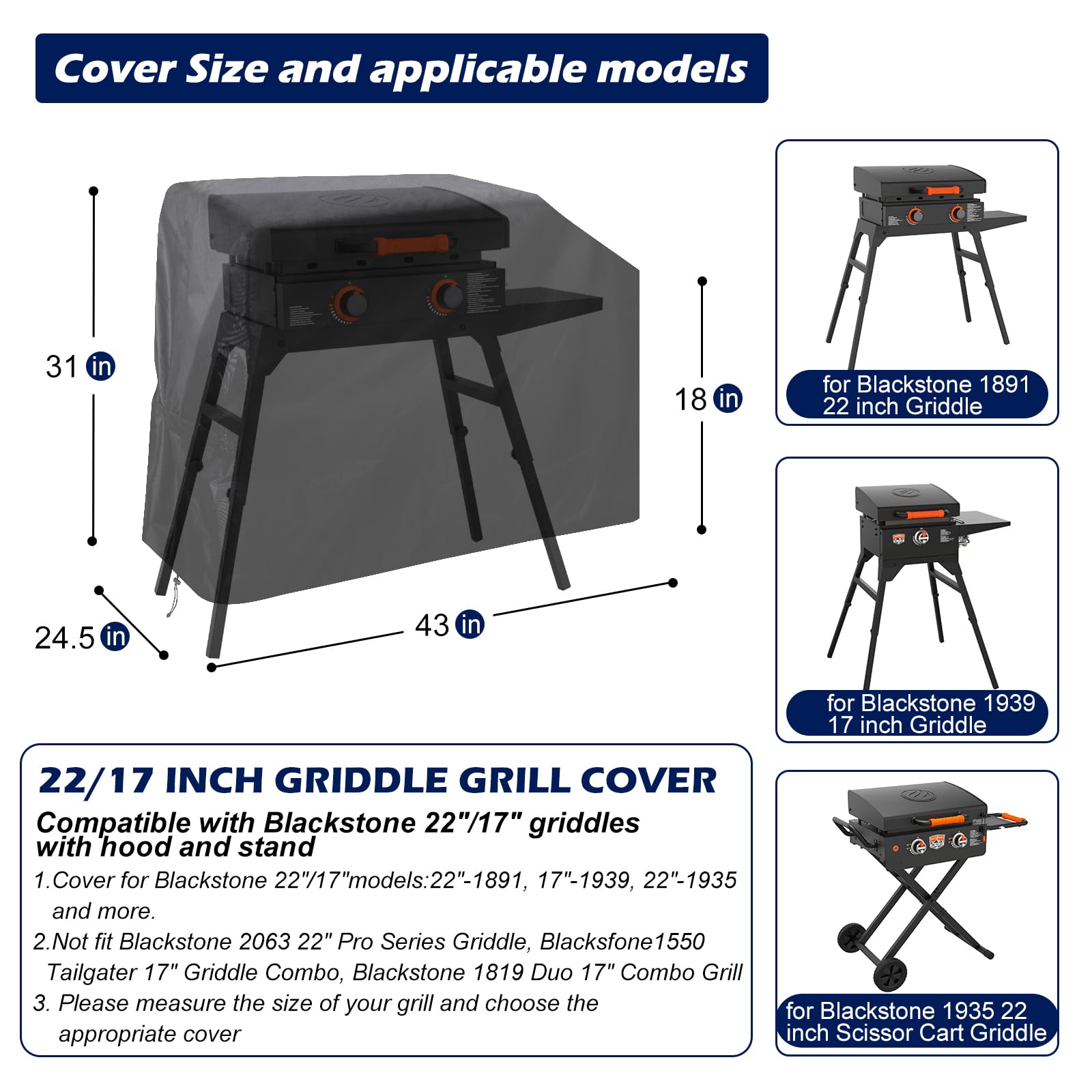 bruwaa griddle cover close-up, waterproof outer layer guards against rain and moisture.