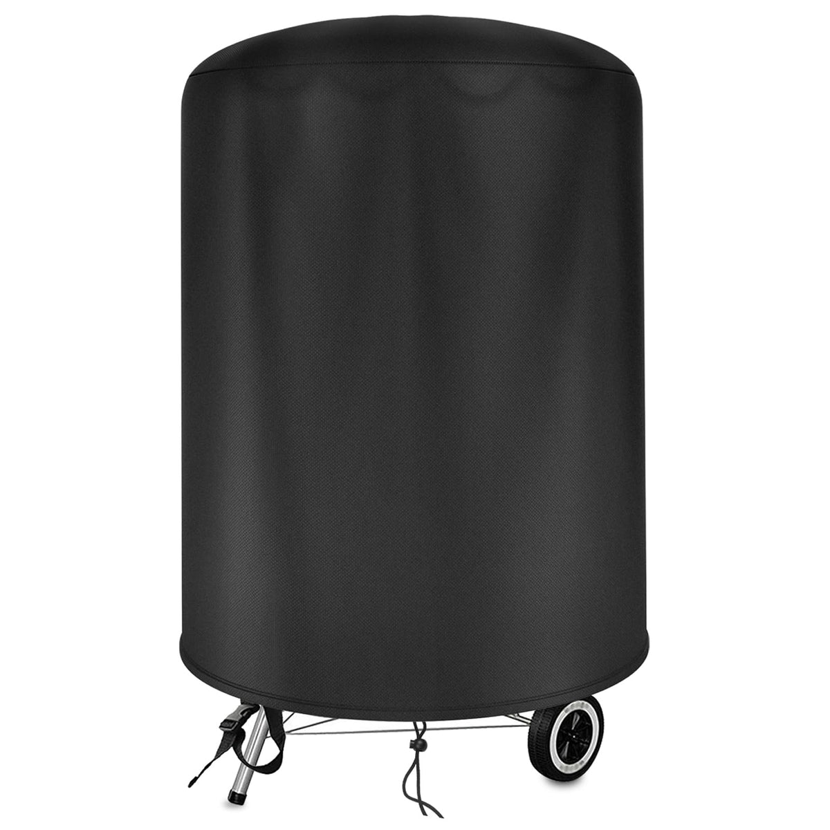 bruwaa Weber 18-inch charcoal kettle grill cover front view, snug fit protects from rain and dust
