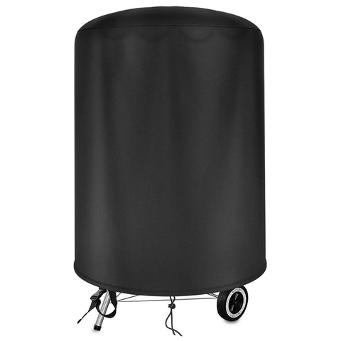 bruwaa Weber 18-inch charcoal kettle grill cover front view, snug fit protects from rain and dust