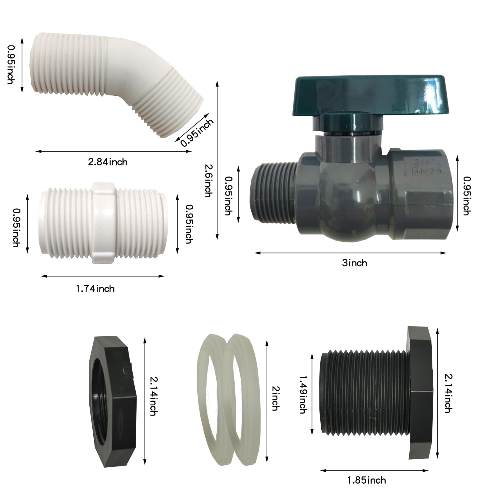 BRZFWLMYDF hose barb adapters fit securely for leak-free connections