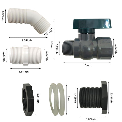 BRZFWLMYDF hose barb adapters fit securely for leak-free connections