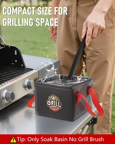 BS-VOG dunk tank square basin design prevents spills during BBQ steam cleaning.