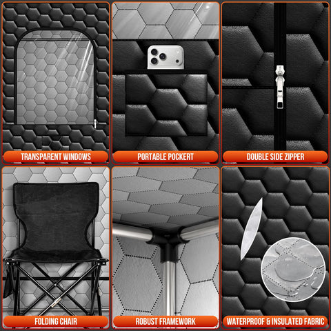 bsdonte Infrared Sauna Box frame built with stainless steel for safety.