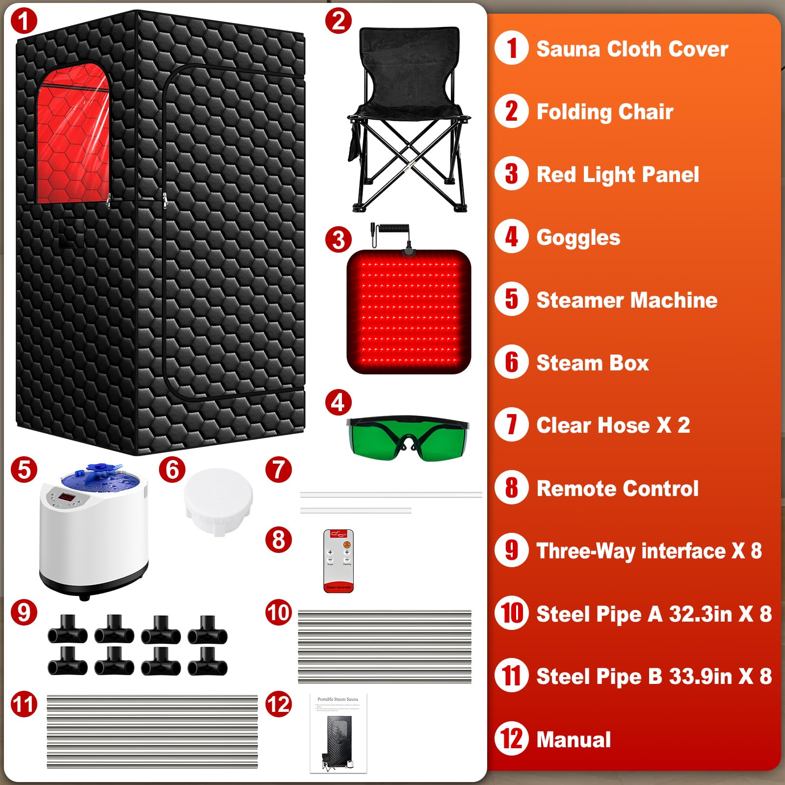 bsdonte Infrared Sauna Box portable design for home or outdoor use.