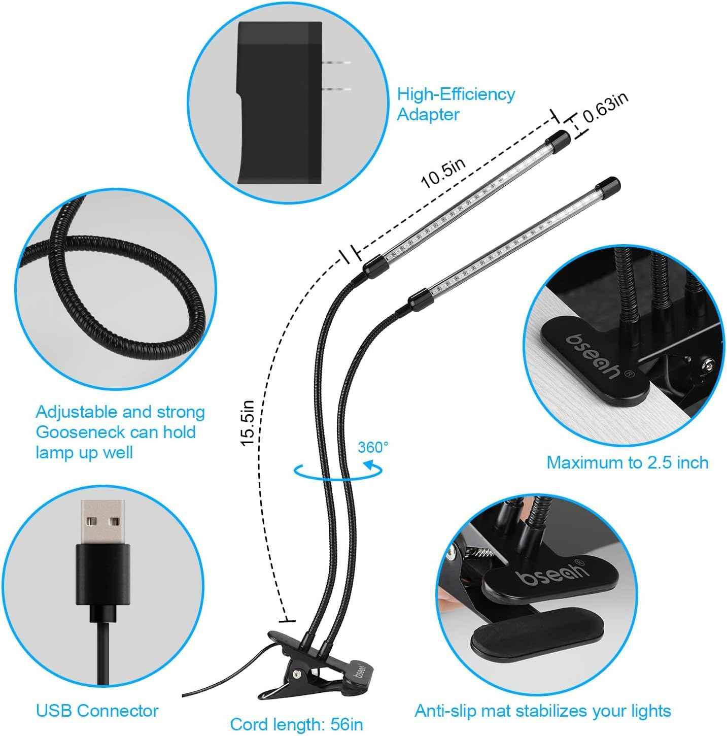 bseah 2-pack bundle ideal for home gardens, balconies, or table-top setups