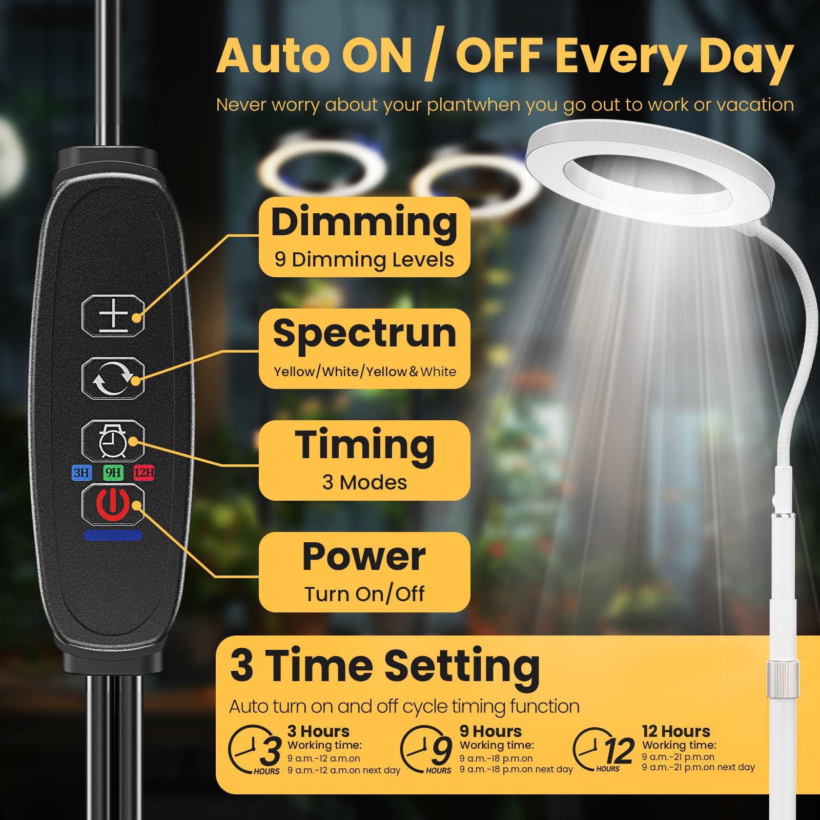 The bseah grow light height adjustment enables tailored lighting for seedlings.