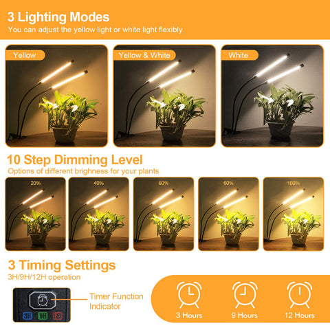 Bseah grow light installed in indoor garden boosts photosynthesis potential.