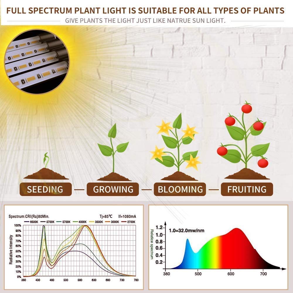 Bseah Plant Lights show auto timer cycle for effortless scheduling