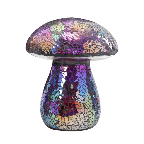 Bshine colorful glass mushroom reflecting light for outdoor spaces