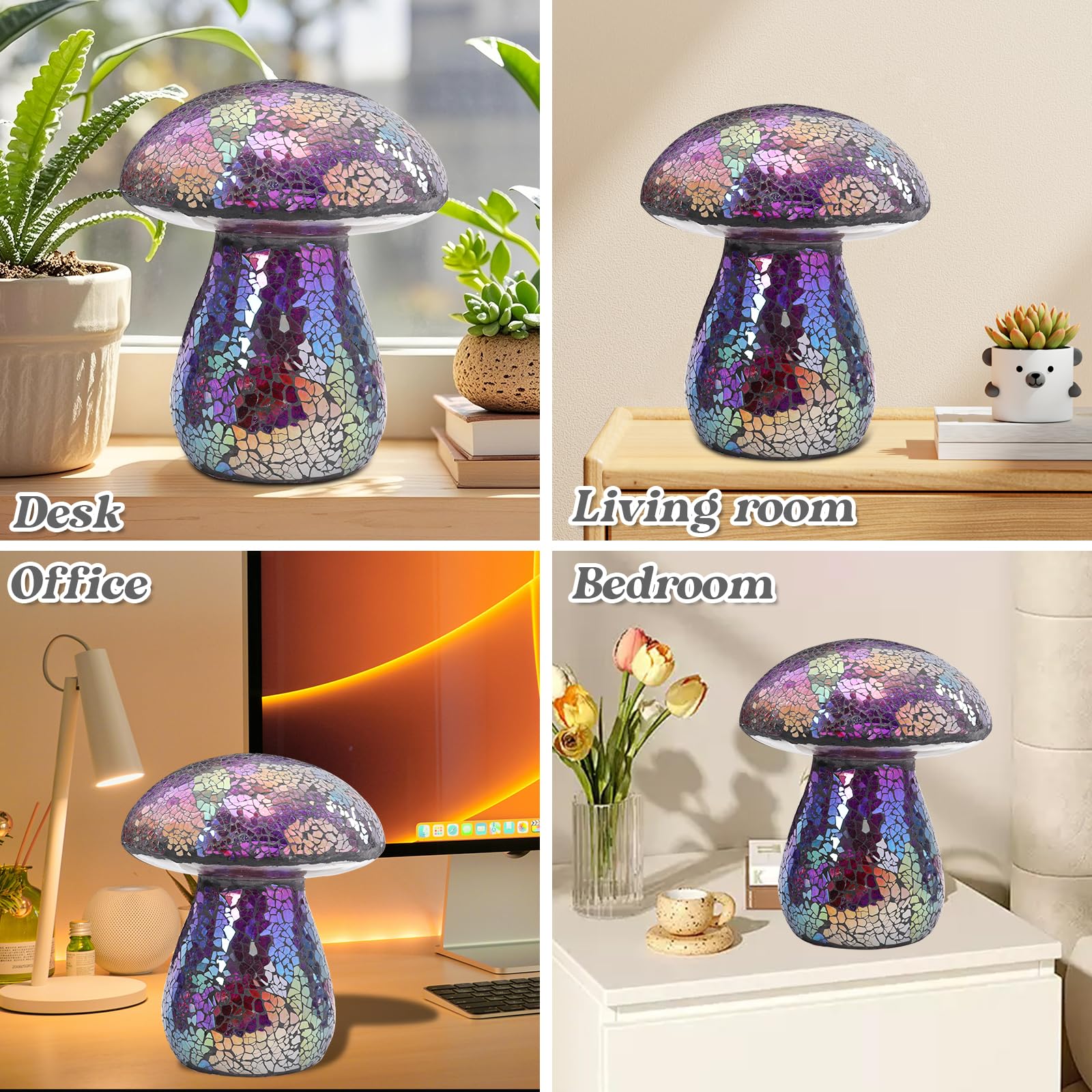 Bshine gift for garden enthusiasts mosaic mushroom adds charm