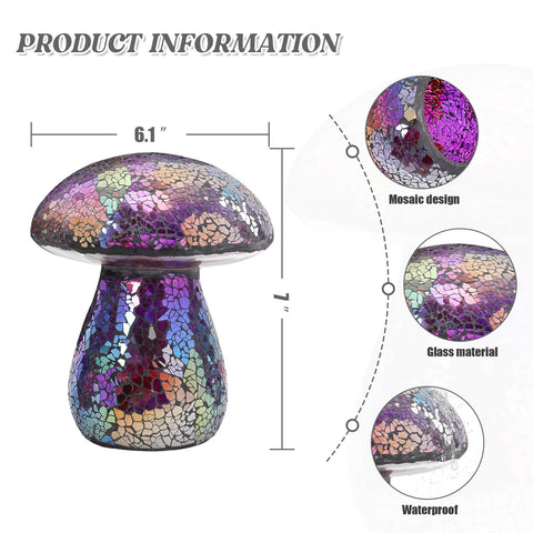 Bshine outdoor waterproof mushroom statue ready for year-round patio display