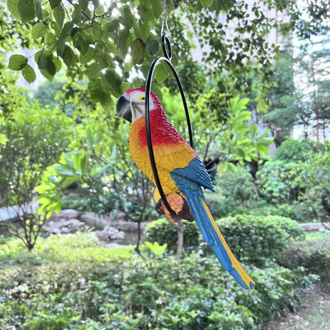 BSIRZAM parrot blue tail detail brings tropical flair to outdoor spaces