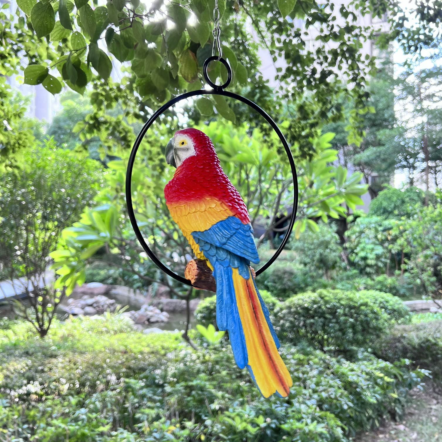 BSIRZAM outdoor parrot statue in premium polyresin withstands weather and fading