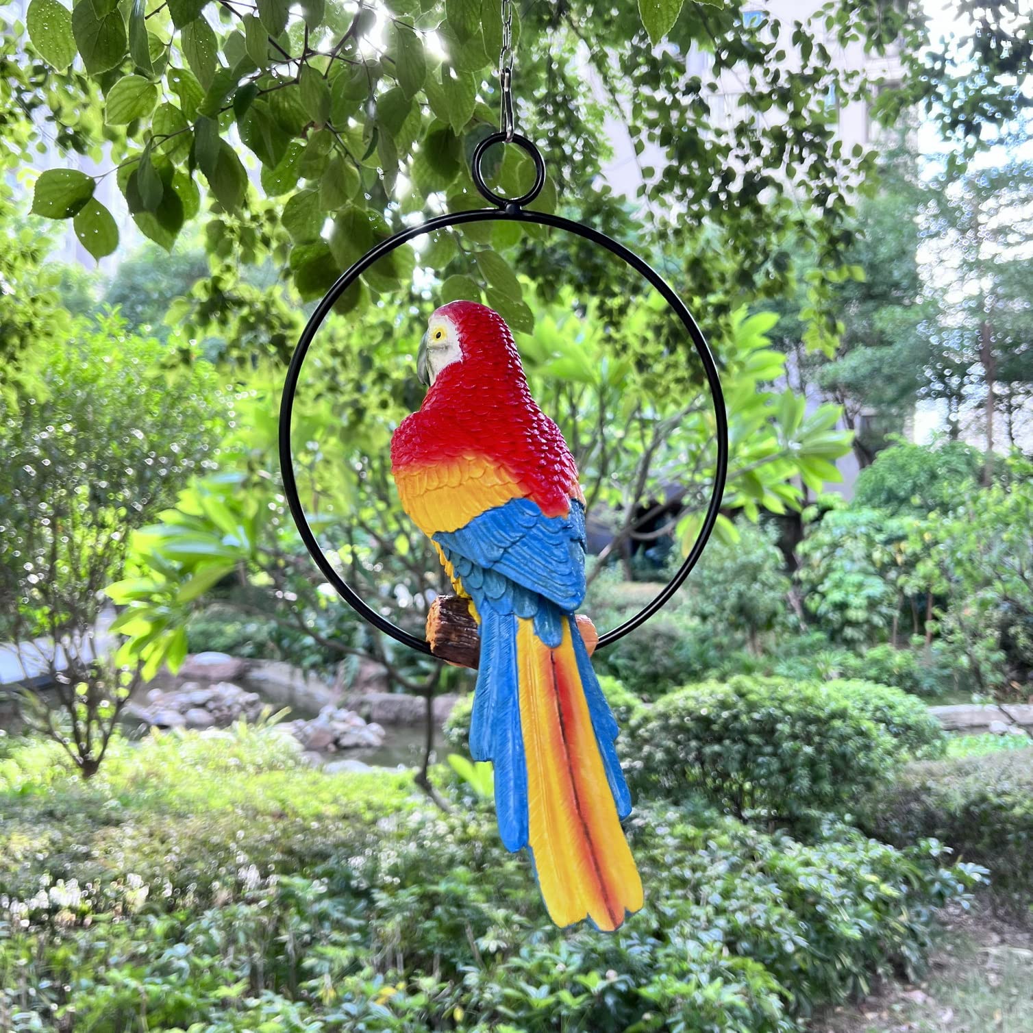BSIRZAM tropical garden parrot decor brightens outdoor areas