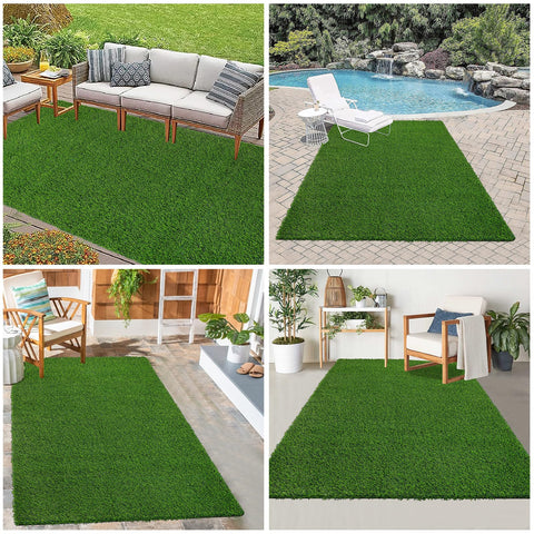 Bsmathom artificial grass rug cut-to-size flexibility for custom layouts.