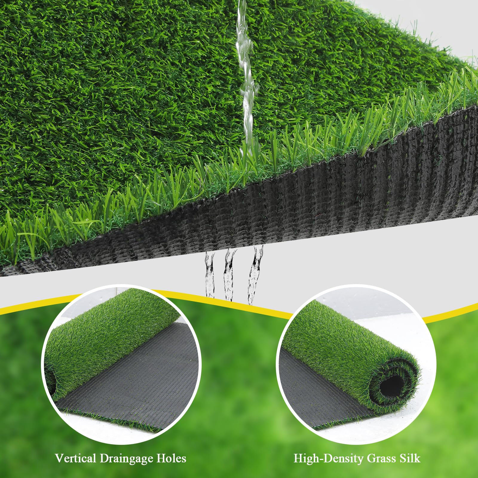 Bsmathom artificial grass rug installed on balcony for low-maintenance greenery.