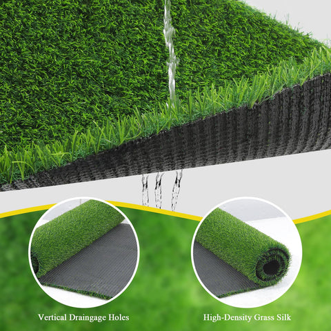 Bsmathom artificial grass rug installed on balcony for low-maintenance greenery.