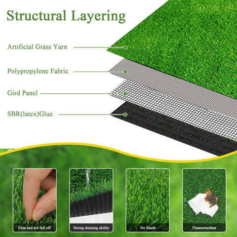 Bsmathom artificial grass rug in pet-friendly play area showing easy cleaning benefits.