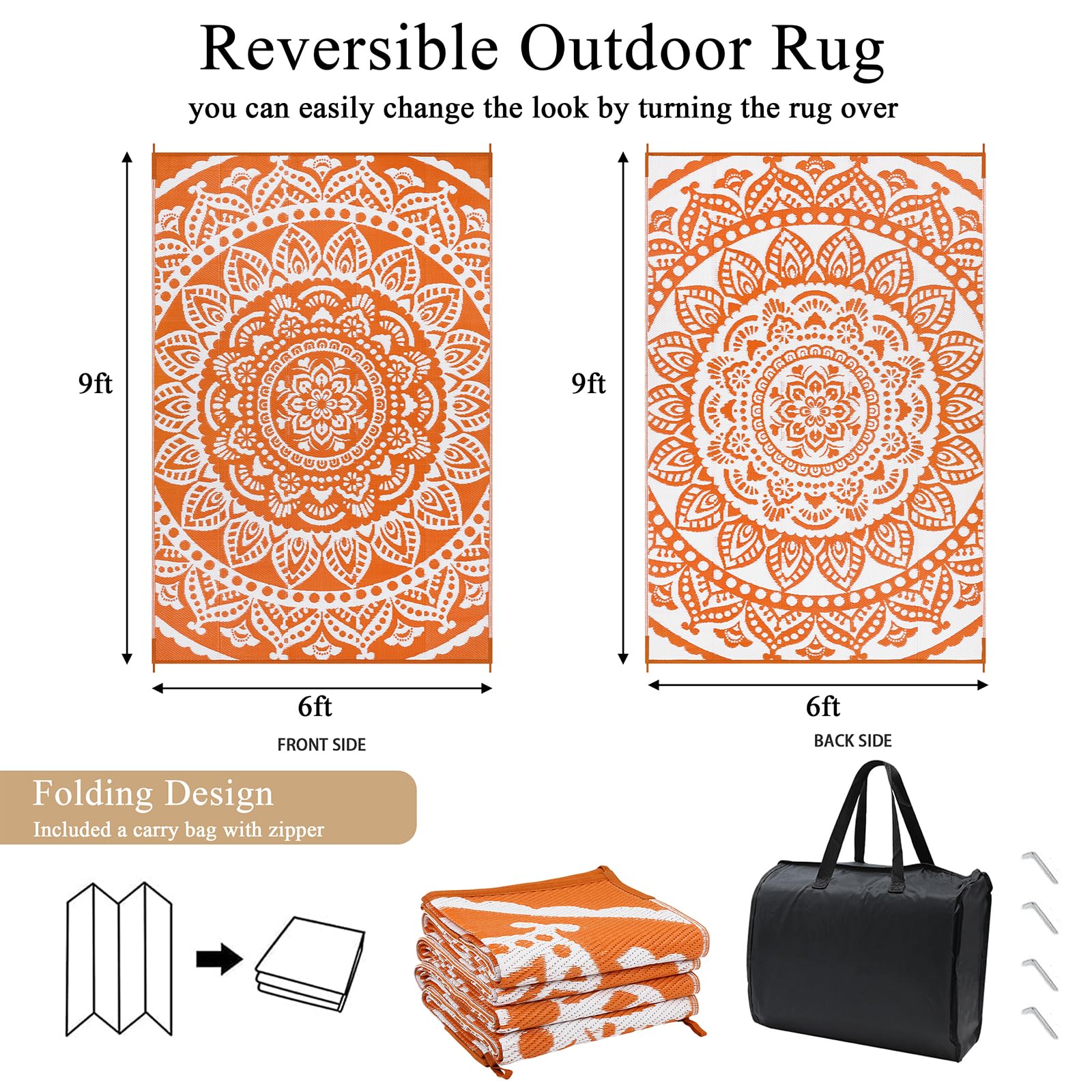 Bsmathom reversible boho rug showing two stylish sides for versatile decor.