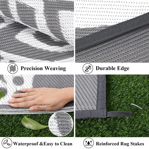 Bsmathom waterproof rug cleans easily after spills or rain.