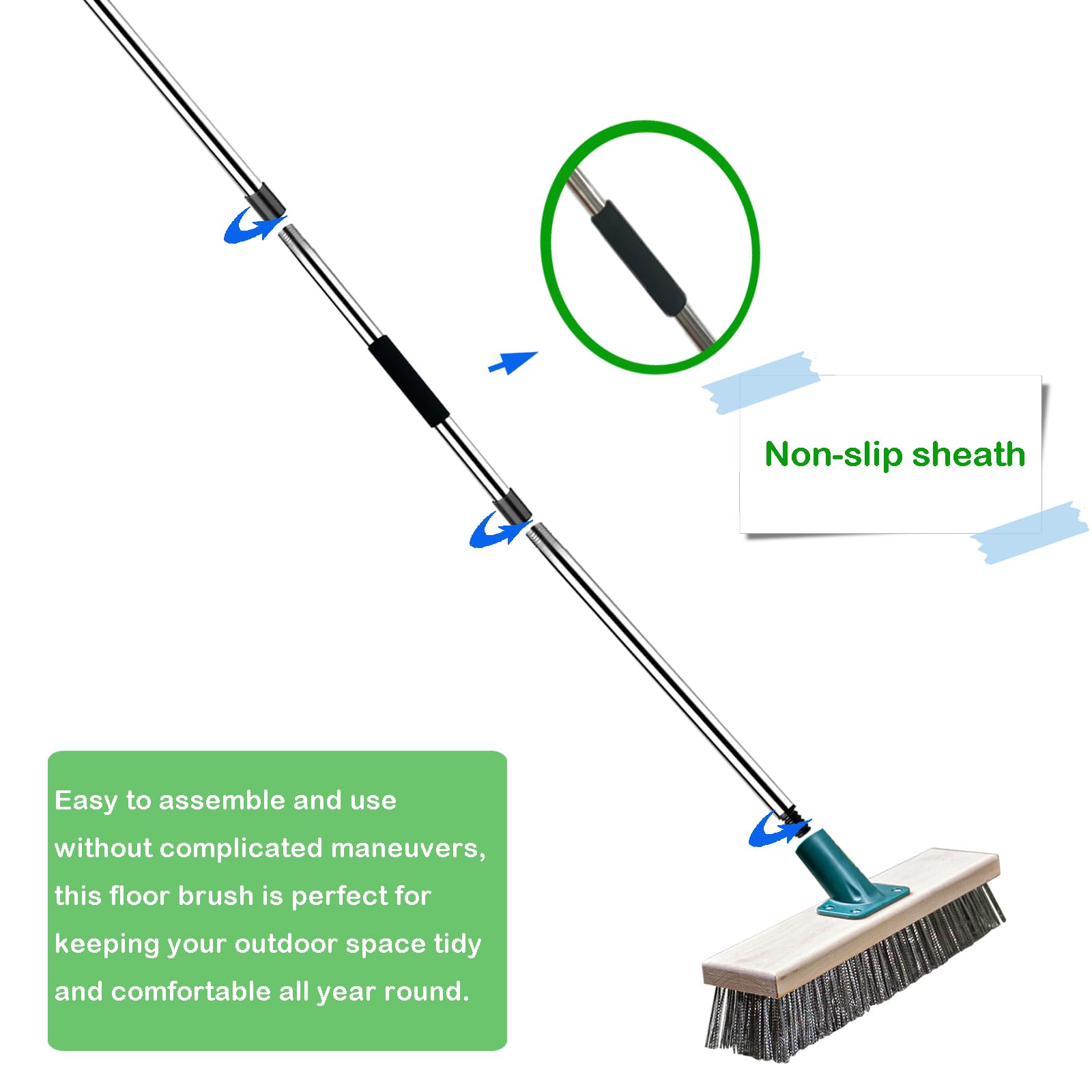 BSMstone pool moss stain remover brush for pool edges
