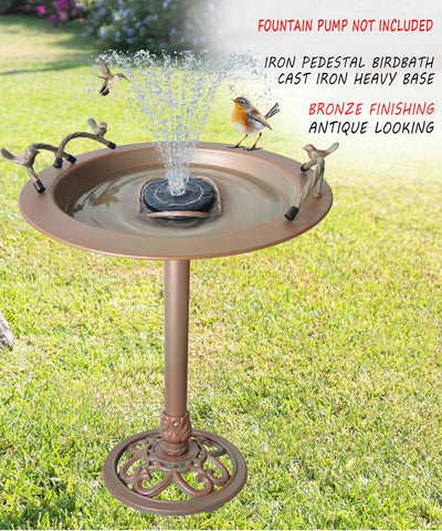 BSTGIFTS birdbath bowl diameter 18.5 inches creates ample drinking space