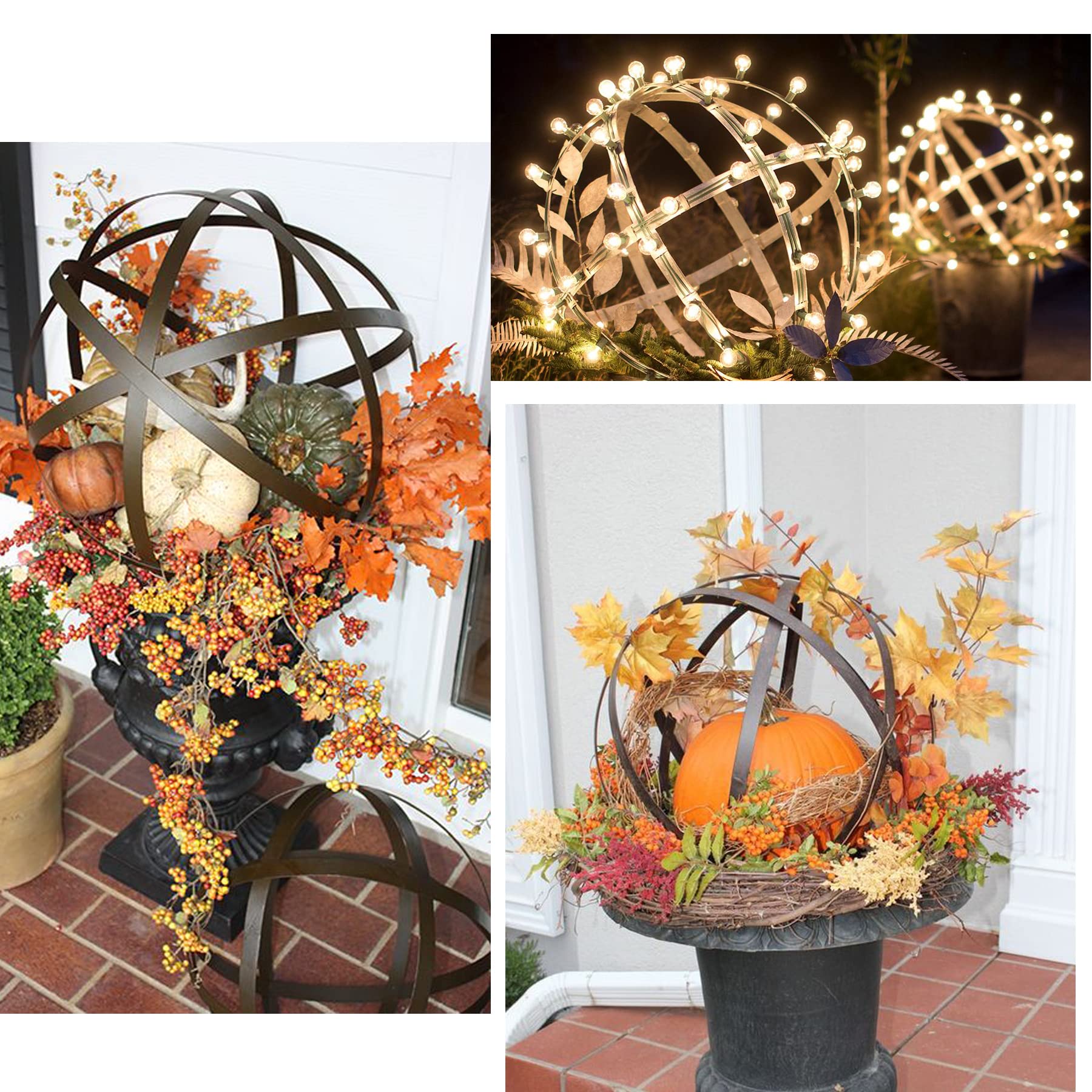BSTGIFTS large metal garden sphere (11.9 inch) makes a bold garden statement.