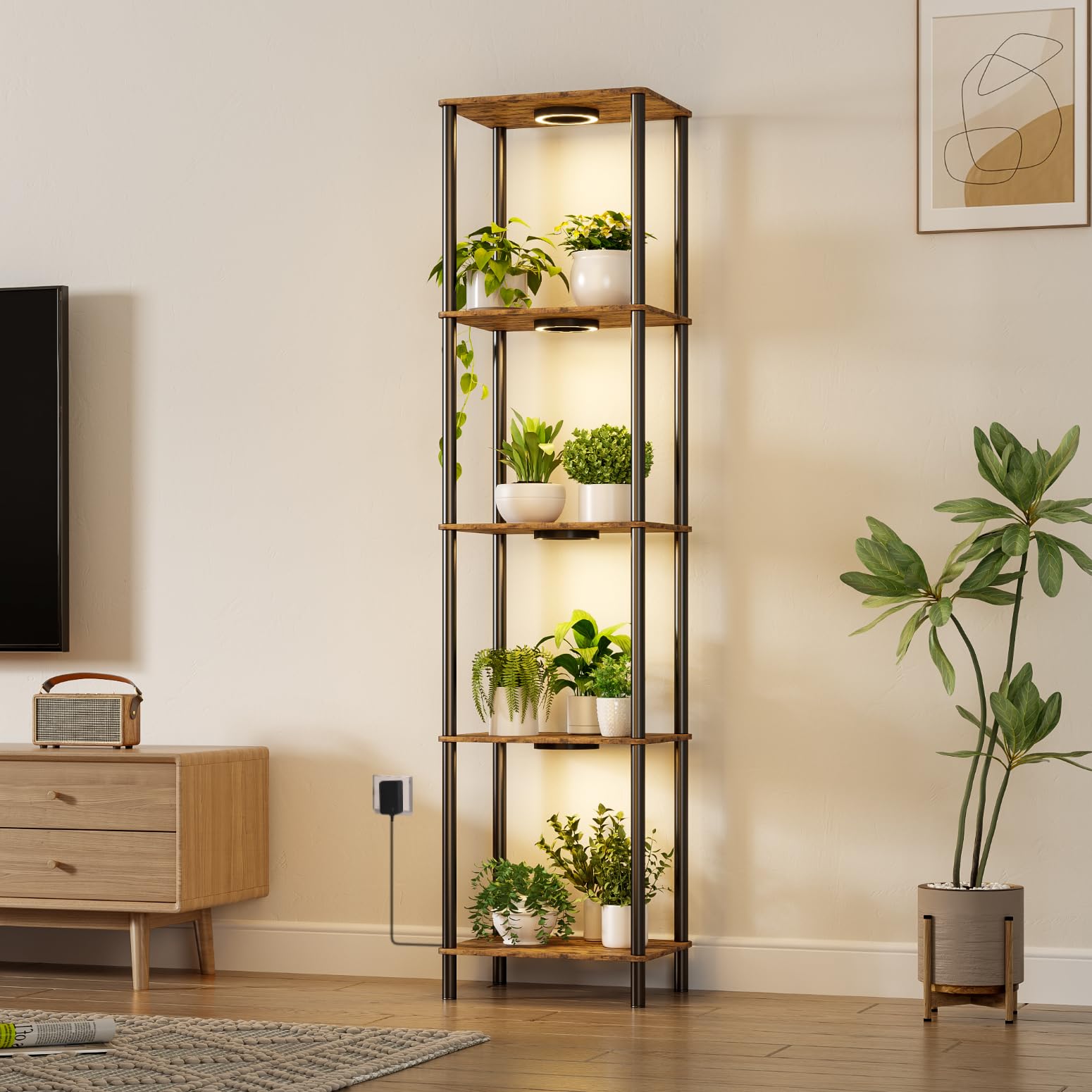 Bstrip Full Spectrum Grow Light supports diverse indoor plants with balanced illumination.