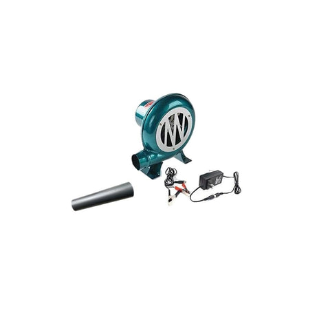 BSTJXDZ dual BBQ blower top view highlights compact design for quick flame ignition and even heat.