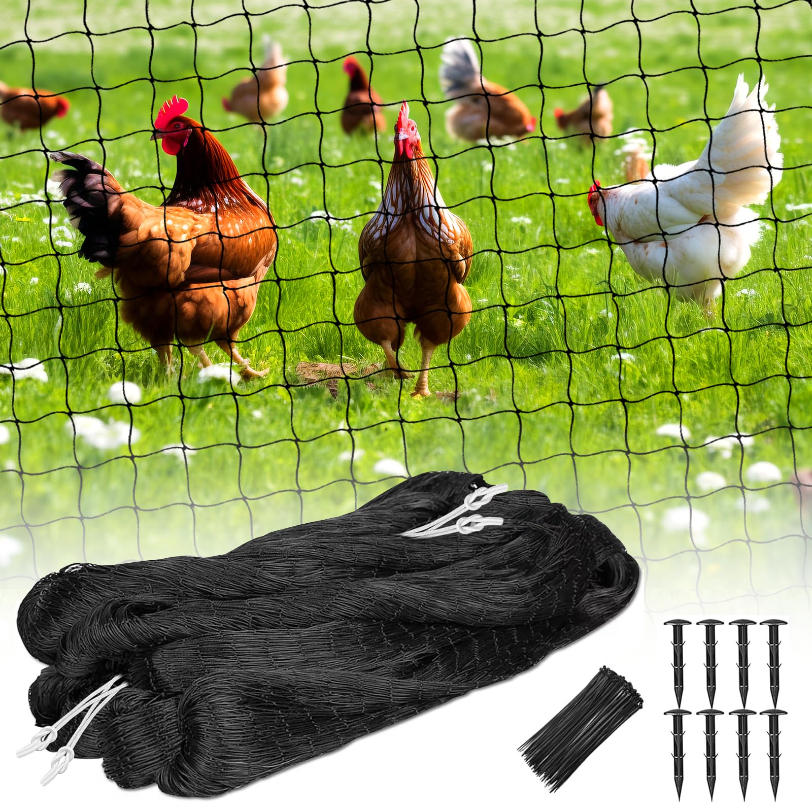 BSTPCOO Bird Net 25x50 nylon protects gardens from avian pests without harming wildlife.