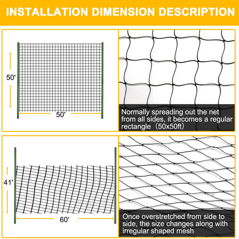 BSTPCOO 50x50 net can be cut to size with scissors without fraying