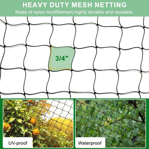 BSTPCOO garden trellis netting doubles as plant support while deterring wildlife.