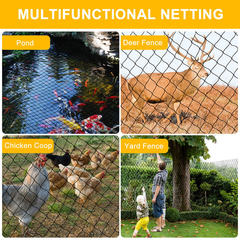 BSTPCOO Koi Pond Netting offers a safe wildlife barrier near water features.