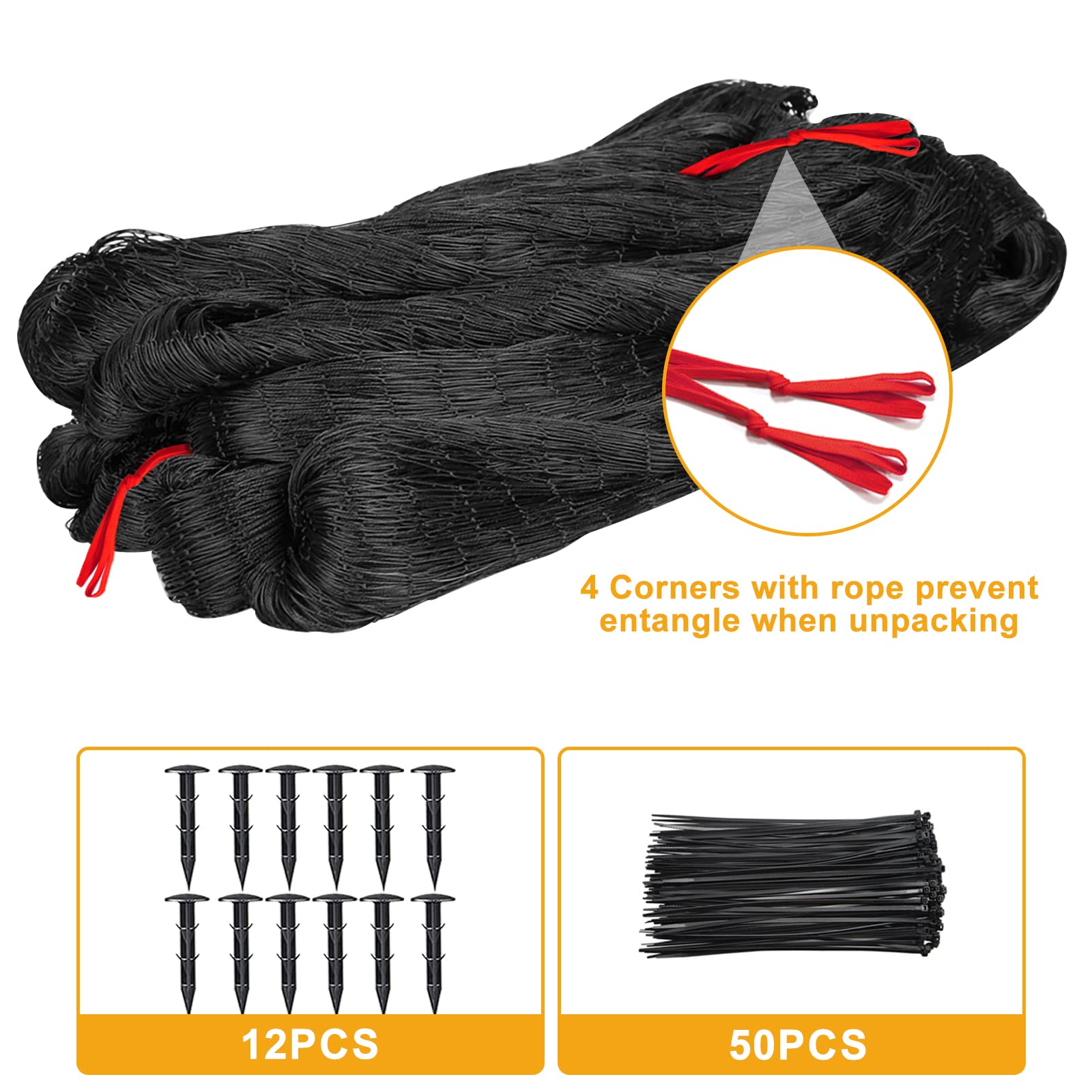 BSTPCOO 2.4 inch mesh close-up highlights UV-proof, durable nylon net