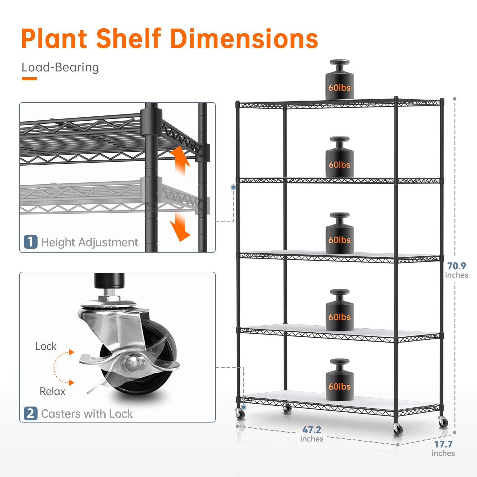 Bstrip 3ft full-spectrum LEDs for robust plant growth.