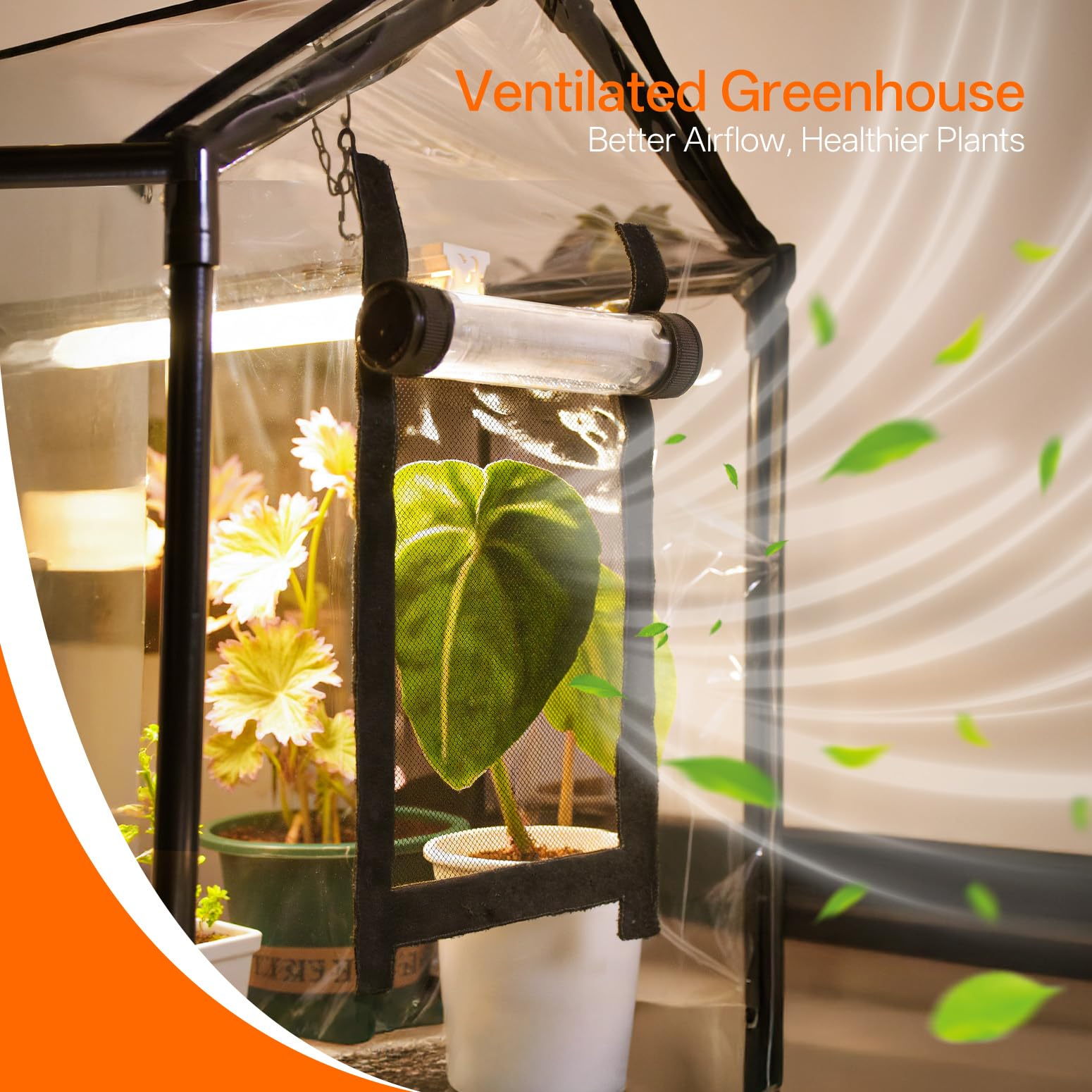 Bstrip greenhouse dual side windows promote airflow for healthier plant growth