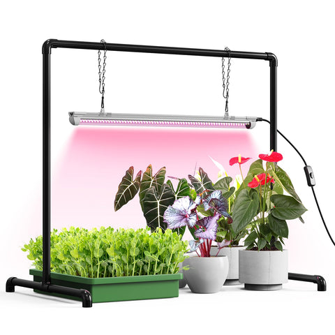 Bstrip Grow Light Stand with full-spectrum LEDs supports balanced seedling growth.