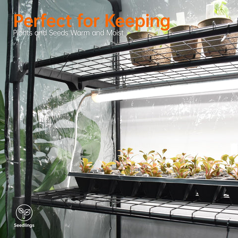 Bstrip four 20W grow lights provide full-spectrum support for plants