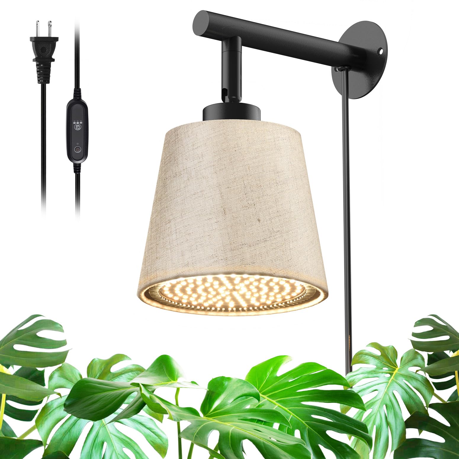 Bstrip Hanging LED Grow Light with full spectrum illumination supports healthy year round indoor plant care.
