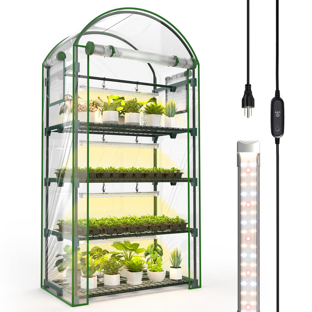 Bstrip Indoor Greenhouse 4-tier setup for space-saving seed starting