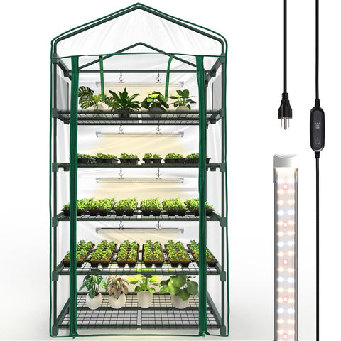 Bstrip Indoor Greenhouse 5-Tier Cabinet for efficient seed starting and plant organization.